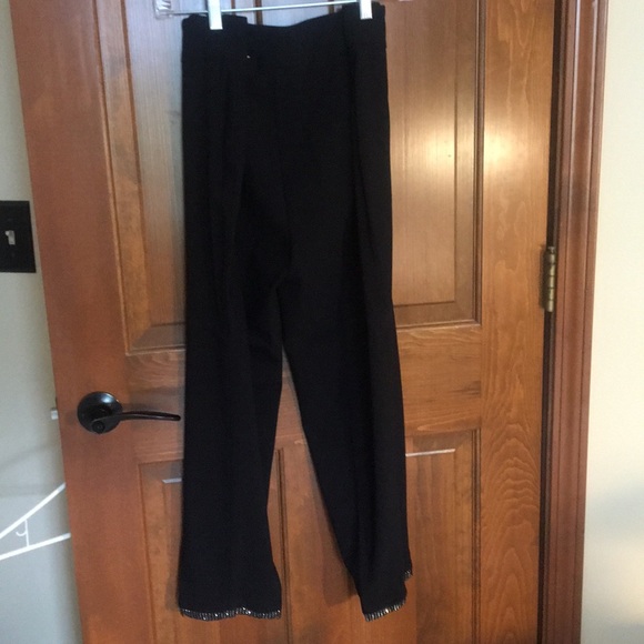 Blk, ankle length dress pant with sequin accent - Picture 5 of 6